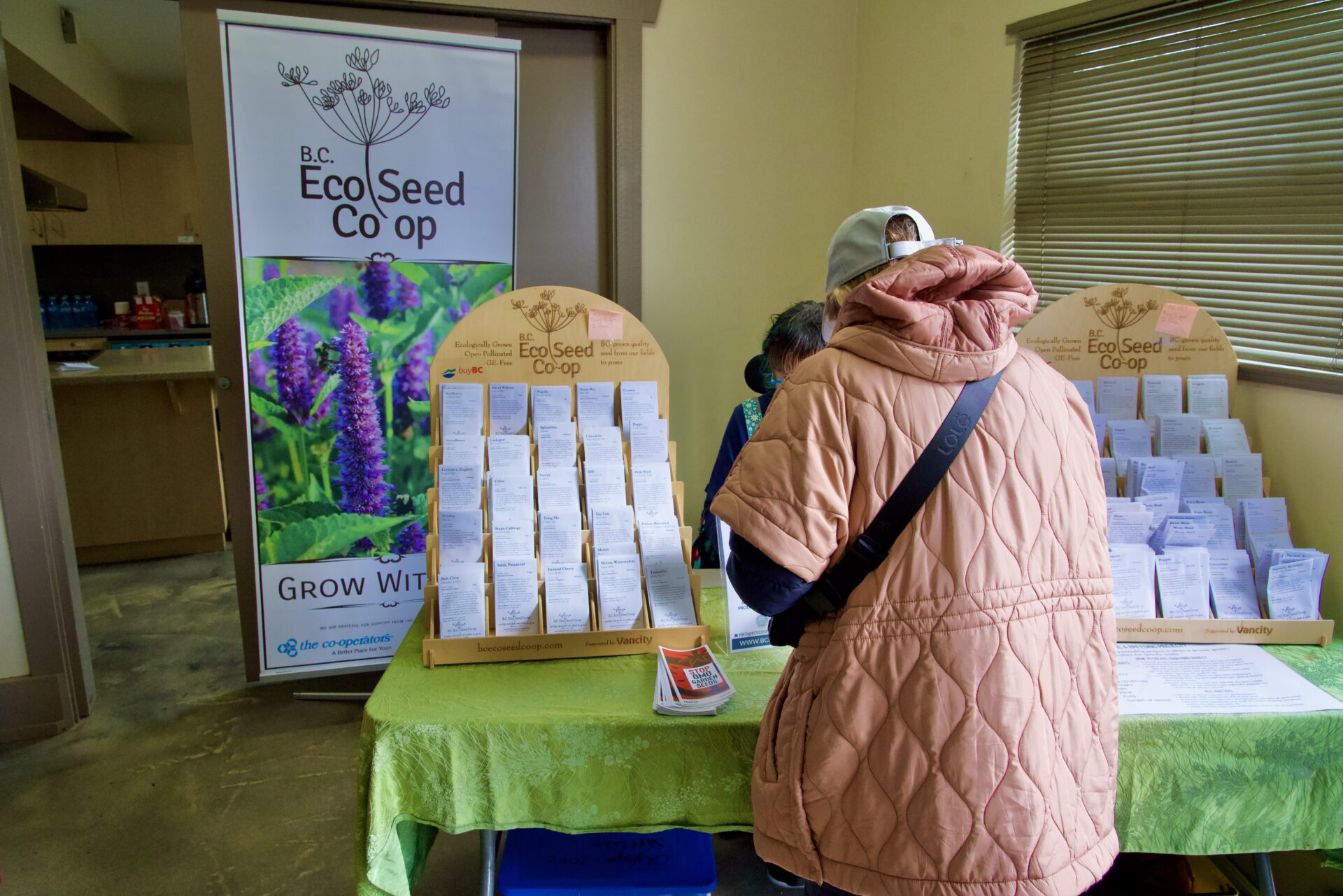 Loki Wallace from the BC Eco Seed Co-op vending at Seedy Saturday 2026