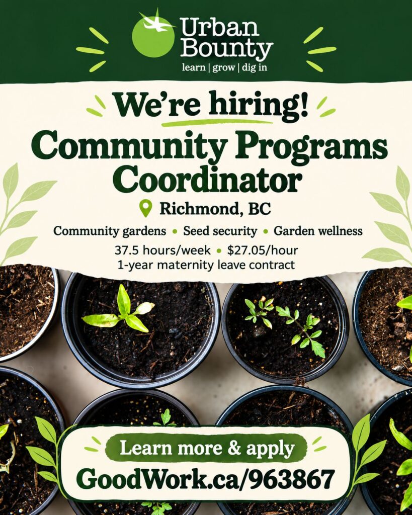 We're Hiring - Community Programs Coordinator